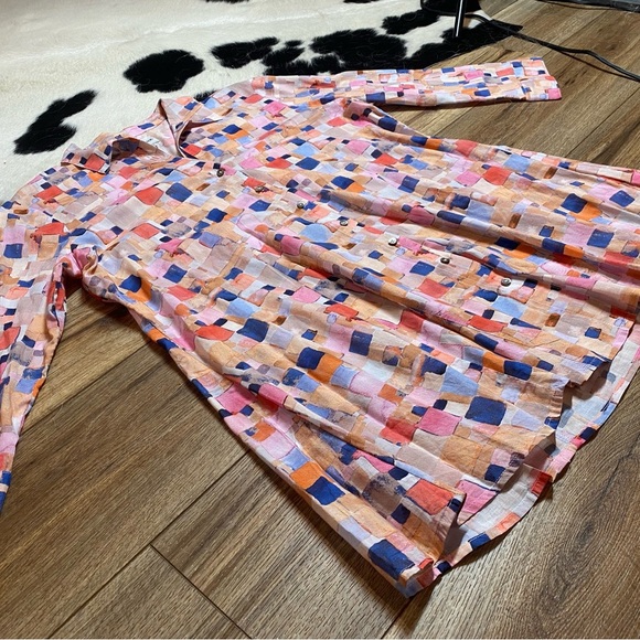 NIC+ZOE Printed Crinkle Button Front Tunic - Picture 7 of 12